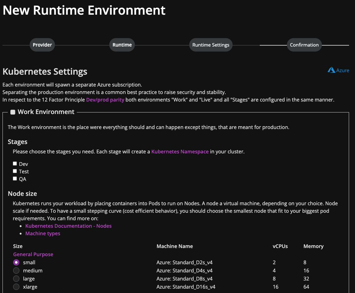 New Runtime Azure