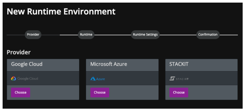 Add a Runtime Environment