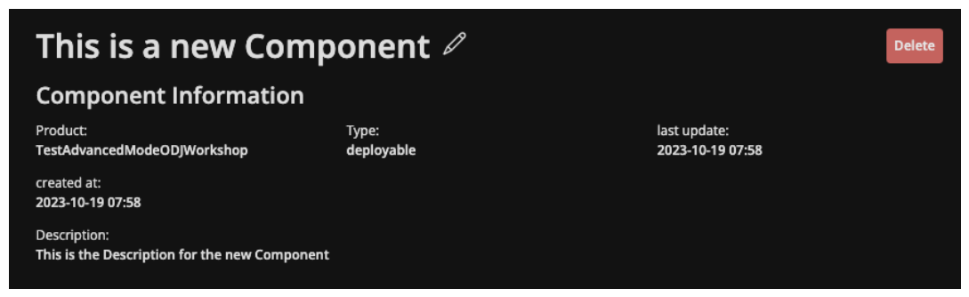 Component Overview Information