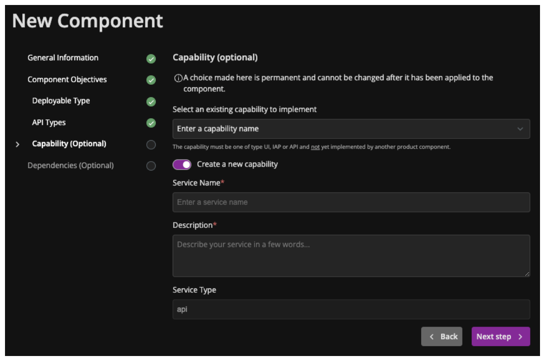 Component Wizard Component Objectives Capability