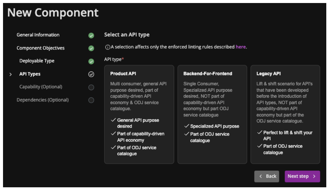 Component Wizard Component Objectives Component Types Deployable Type Rest API Types