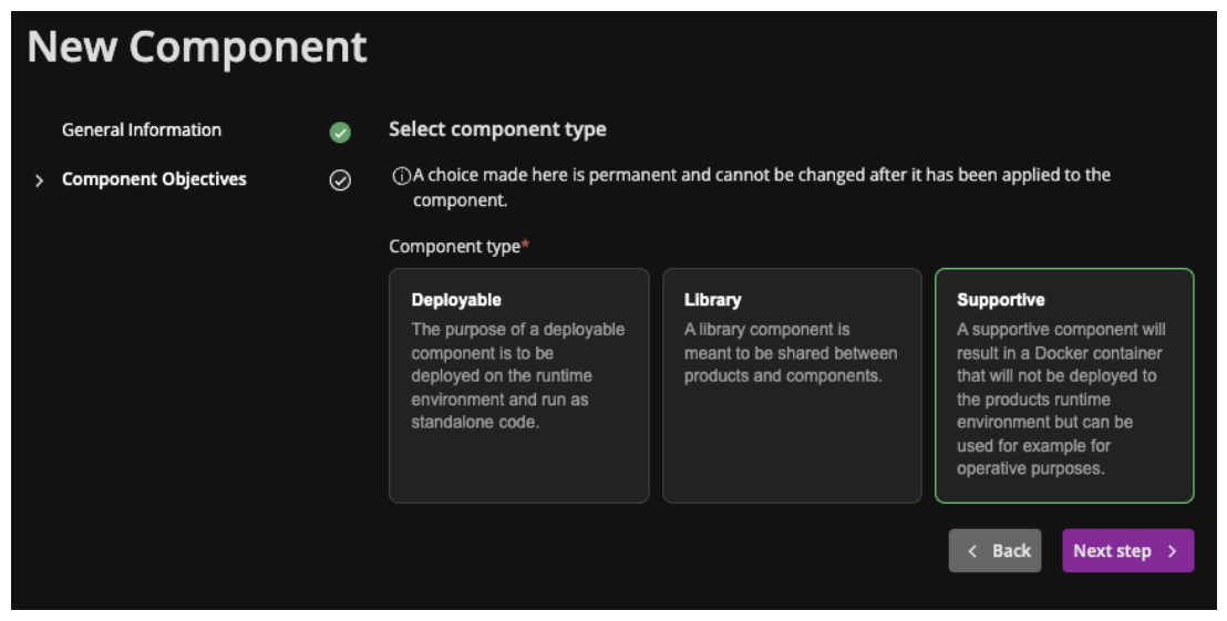 Component Wizard Component Objectives Component Types Supportive