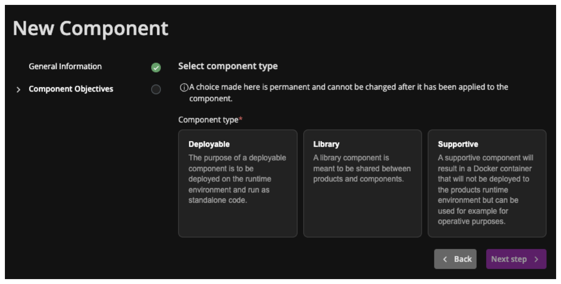 Component Wizard Component Objectives Component Types